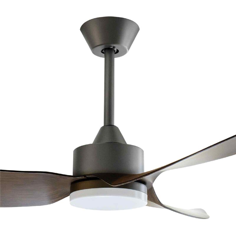 D'FAN 46 In Dc Ceiling Fan With Led Light (grey/wood) SPACE46-WD/GY-image 4