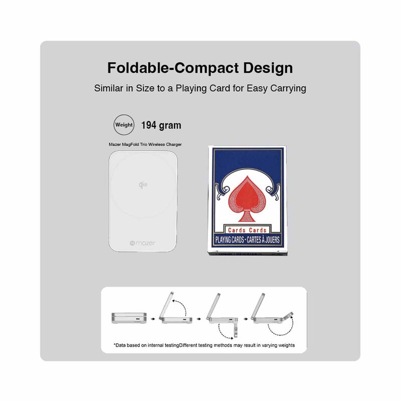 MAZER Qi2 Certified 23w Foldable 3in1 Wireless Charger - White M-QI2-MAGFOLD05-WH-image 11