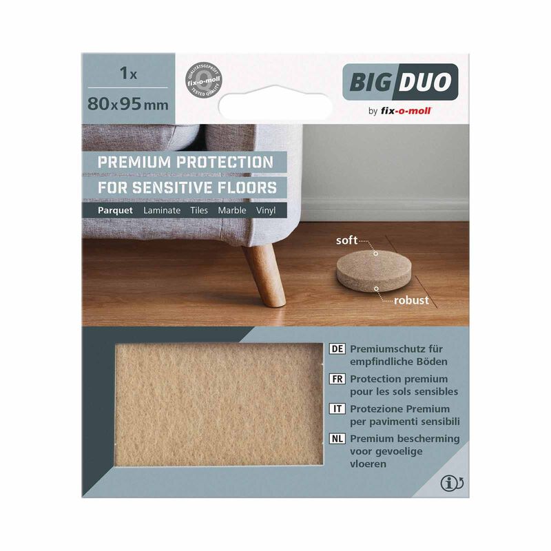 FIX-O-MOLL Self Adh 95x80mm BIG DUO PARQUET GLIDERS-image 3