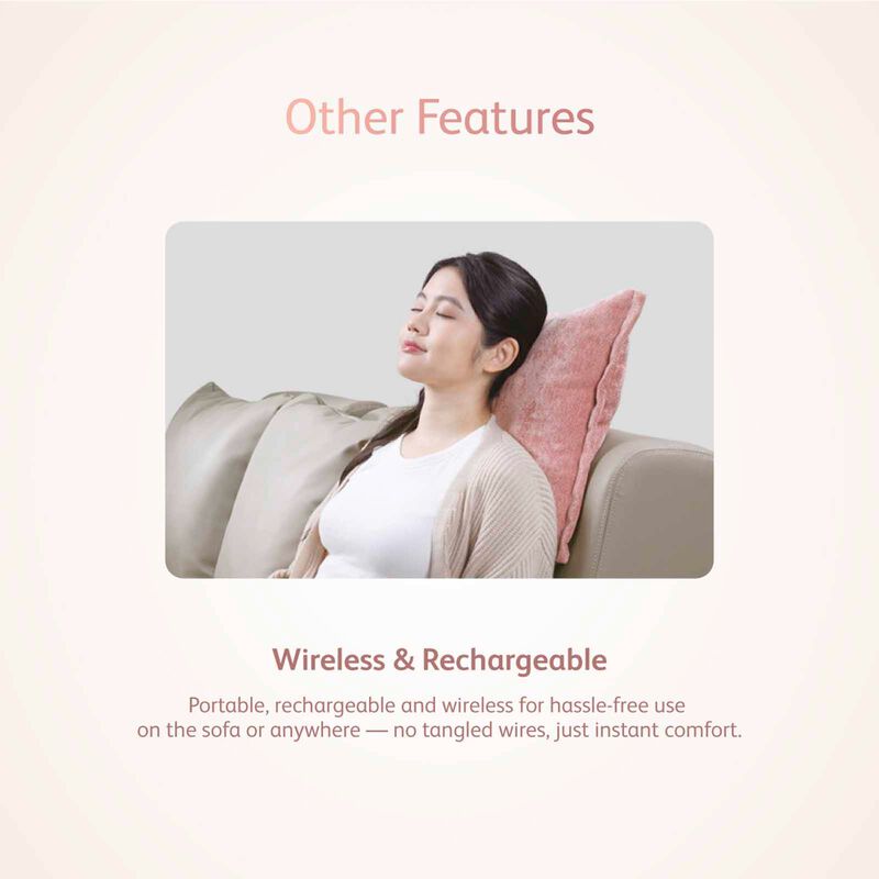 OSIM Ucozy Cushion (pink & Cream) Multi-functional Massage Cushion (bundle Of 2) OS-2252P + OS-2252B-image 5