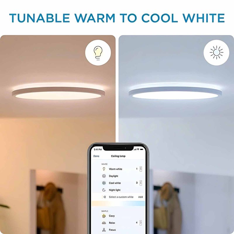 WIZ Super Slim Ceiling 16w Round 1500lm 292 White 929002685117-image 5