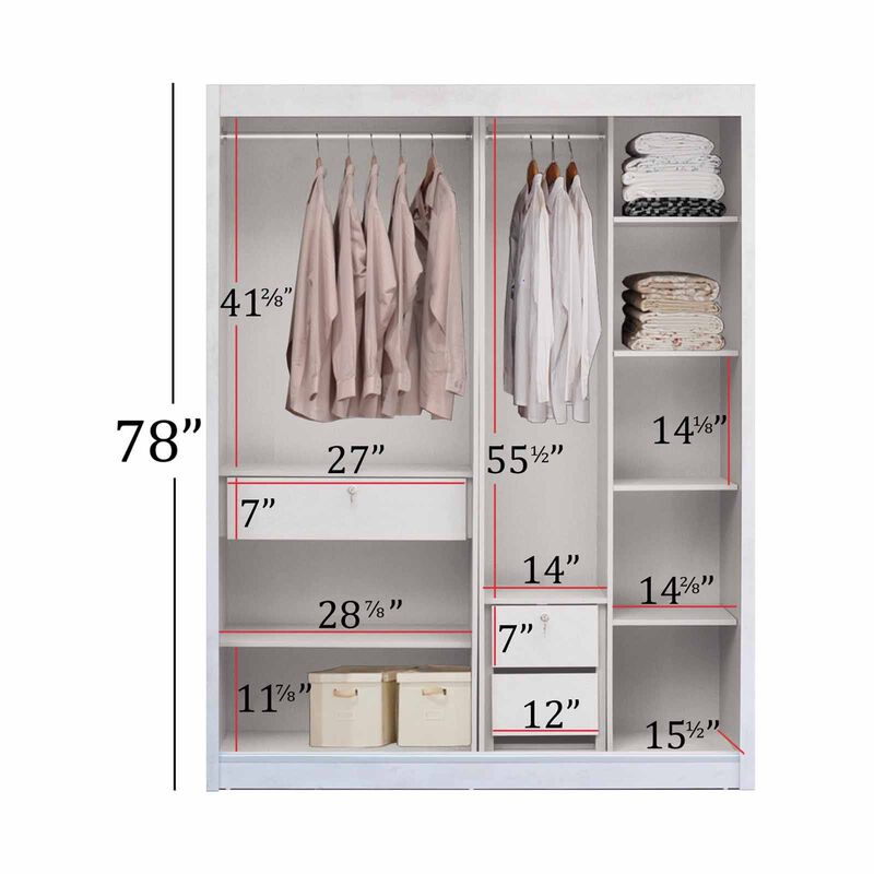 SMARTBOX 2 Door Sliding Wardrobe (grey-52) DUBLIN-image 3