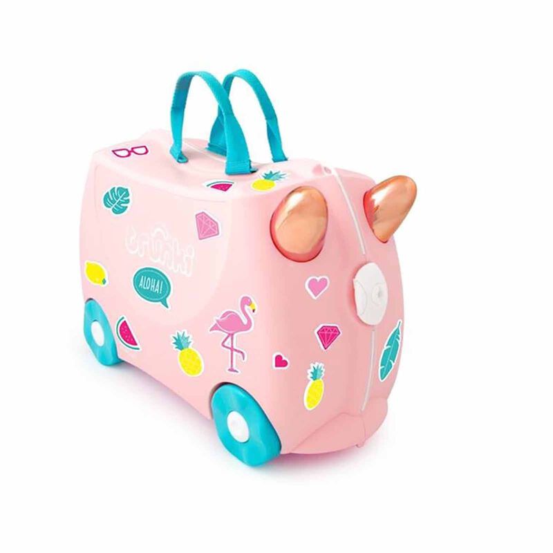 TRUNKI Ride On Luggage - Flossi Flamingo TR0353-GB01-image 1