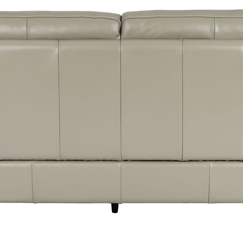 3 Seater (fl) C15 Stone Full Leather Sofa NEW BECCA-image 5