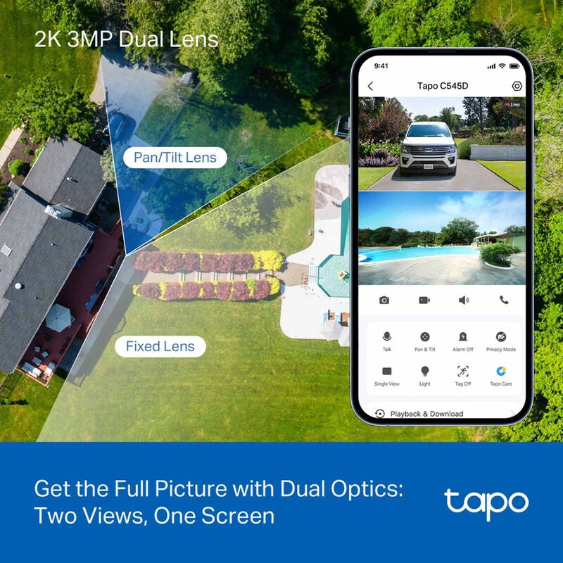 TP LINK Outdoor Dual Lens Pan/tilt Security Camera TAPO C545D-image 11