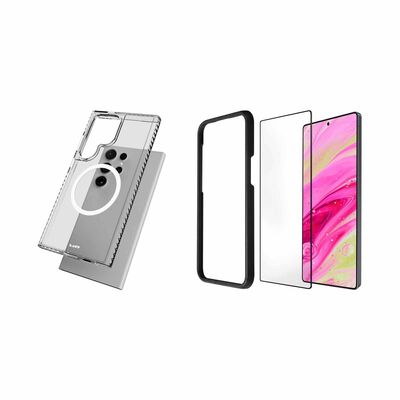 LAUT Bundle - Huex Crystal Case / Prime Gls Edge For S25 Ultra L_S25L_HXC_BUN