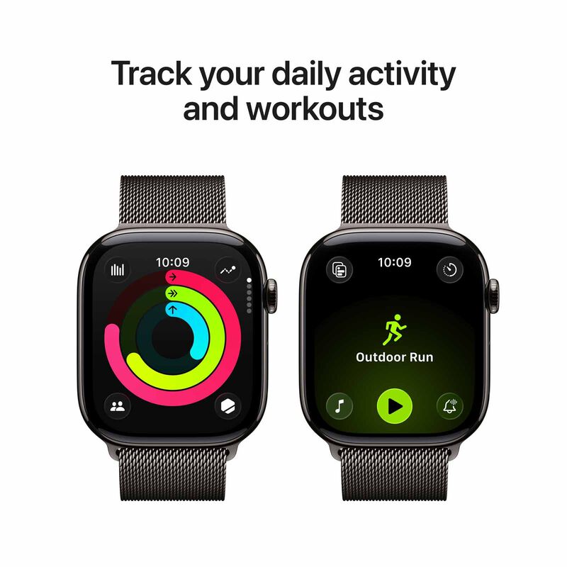 APPLE Watch Series 11 Gps + Cellular 46mm Slate Titanium Case With Slate Milanese Loop - M/l MFD44X/A-image 9