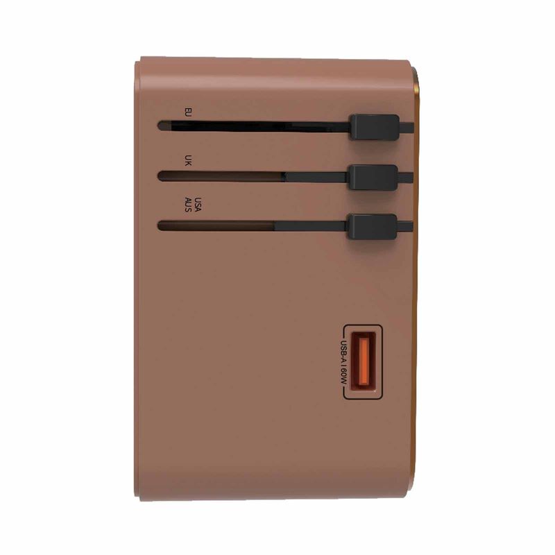 MAZER Infinitetravel Gan Pd3.1 160w 3c+1a+1ac Socket/100-240v/10a World Travel Charger-desert Titanium M-IFTRAVEL1160PD-DT-image 3
