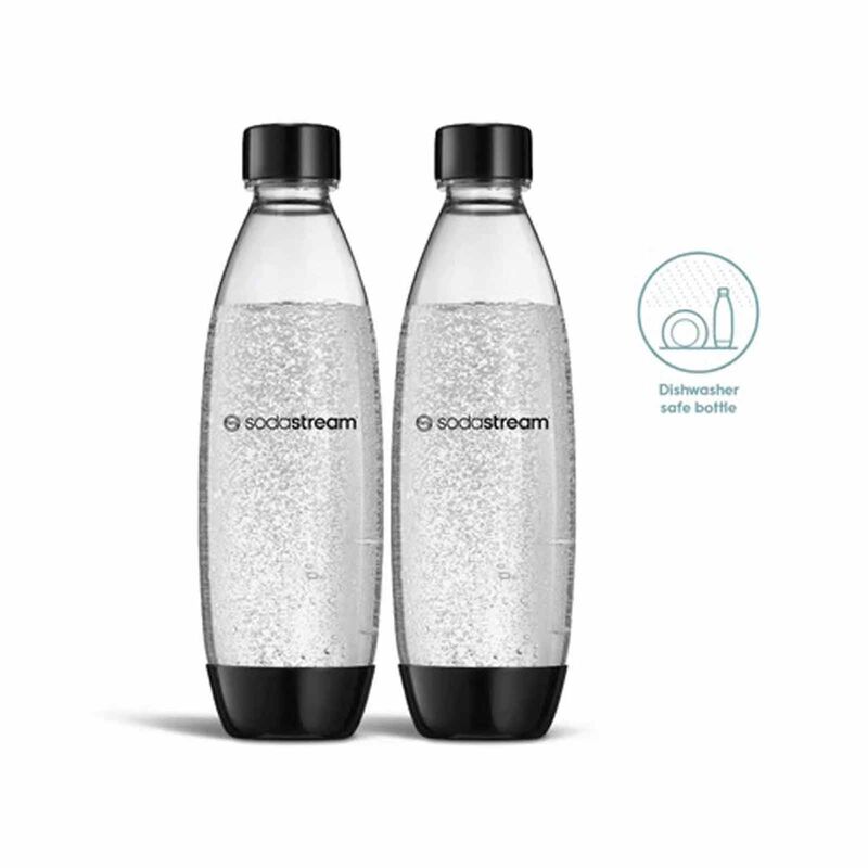 SODASTREAM 1.0l Slim Dishwasher Safe Bottles Twin Pack - Black TWIN PACK FUSE - 1741220650 BLACK-image null