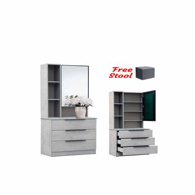 SMARTBOX Dresser Table (solid Plywood) OTHELLO GREY