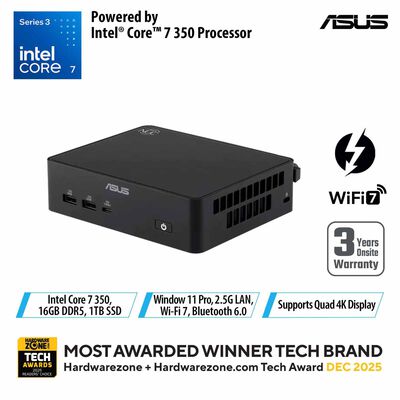 ASUS Nuc 16 C3-304 16gb 512gb Ssd Intel Graphics Black RNUC16WCKC3073C3