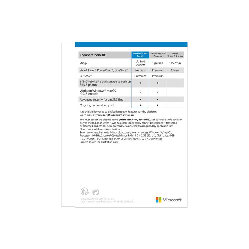 MICROSOFT 365 Family 1 Year Subscription 6GQ-01143-image 3