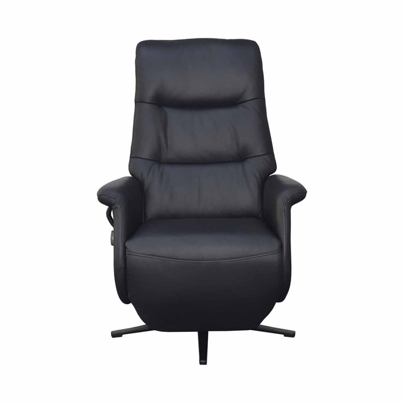 Power Lift Massage Chair (hl) Black Half Leather JORUNN-image 1