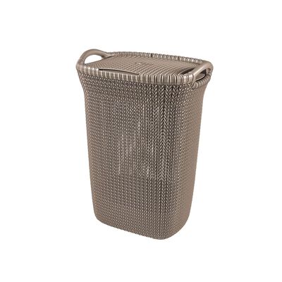 CURVER Knit Laundry Hamper 57l Harvest Brown D-CV-75-0840