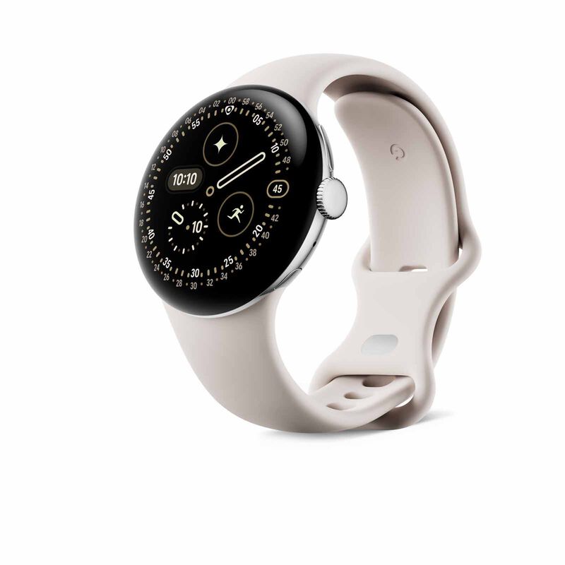 GOOGLE Pixel Watch 4 41mm Wifi Polished Silver Aluminum Case/porcelain Active Band GA10830-US-image 2