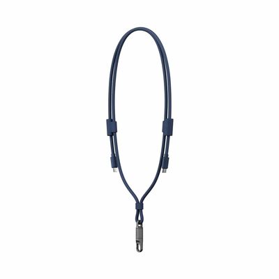 ENERGEA Lasso Lanyard C-c Cable 480mbps, 240w With Lanyard Card 1.5m -blue CBL-LASS-BLU150