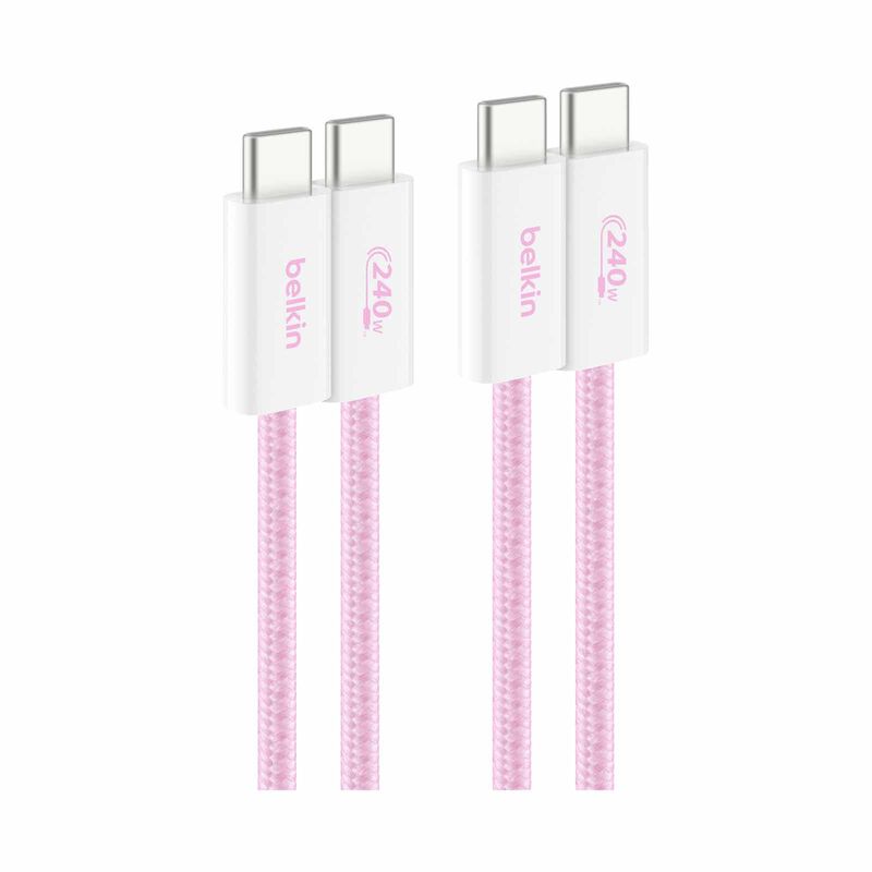 BELKIN 240watt Usb-c To C Cable 1.5m 2pack Pnk CAB019QC05PK2PK-image 2