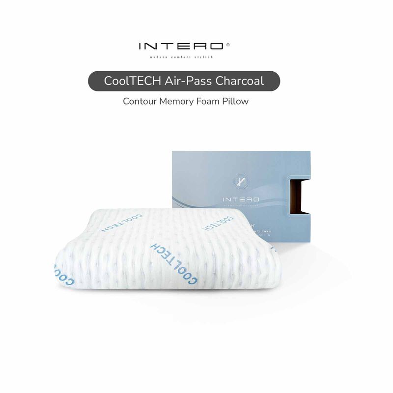 INTERO Memory Foam Pillow Contour (firm Pillow) COOLTECH AIRPASS CHARCOAL-image null