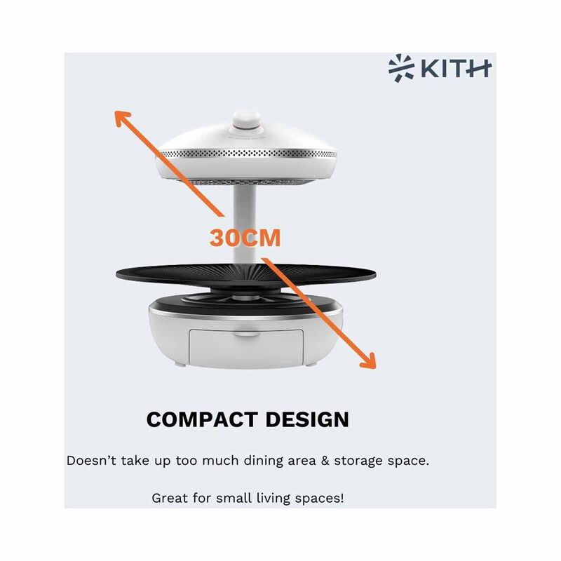 KITH Mini Smokeless Bbq Grill - Knob Control SBG-MINI-W1-image 3