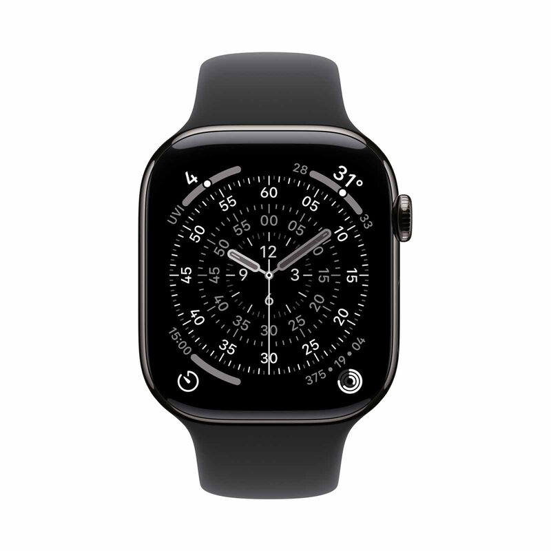 APPLE Watch Series 11 Gps + Cellular 46mm Slate Titanium Case With Black Sport Band - M/l MFD24X/A-image 3