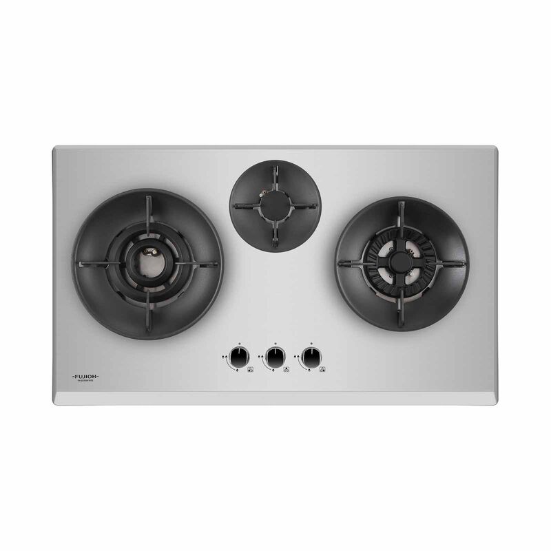 FUJIOH 78cm 3 Burners Gas Hob (lpg) - Stainless Steel (exclude Installation) FH-GS7030 SVSS LPG-image 1