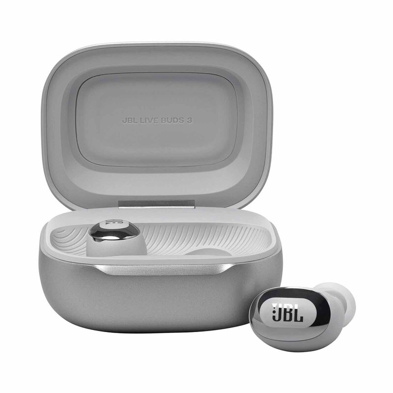 JBL True Wireless Noise Cancelling Earbuds LIVE BUDS 3 SILVER-image 2