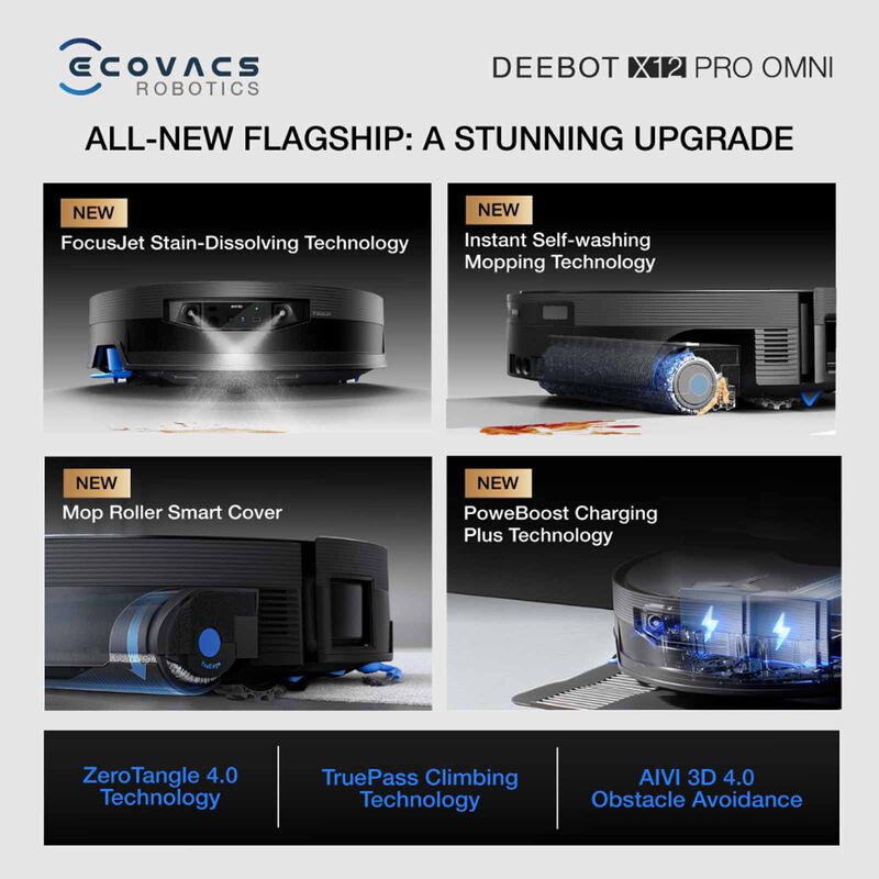 ECOVACS Deebot X12 Pro Omni Robotic Vacuum Cleaner DEX-35-image 6