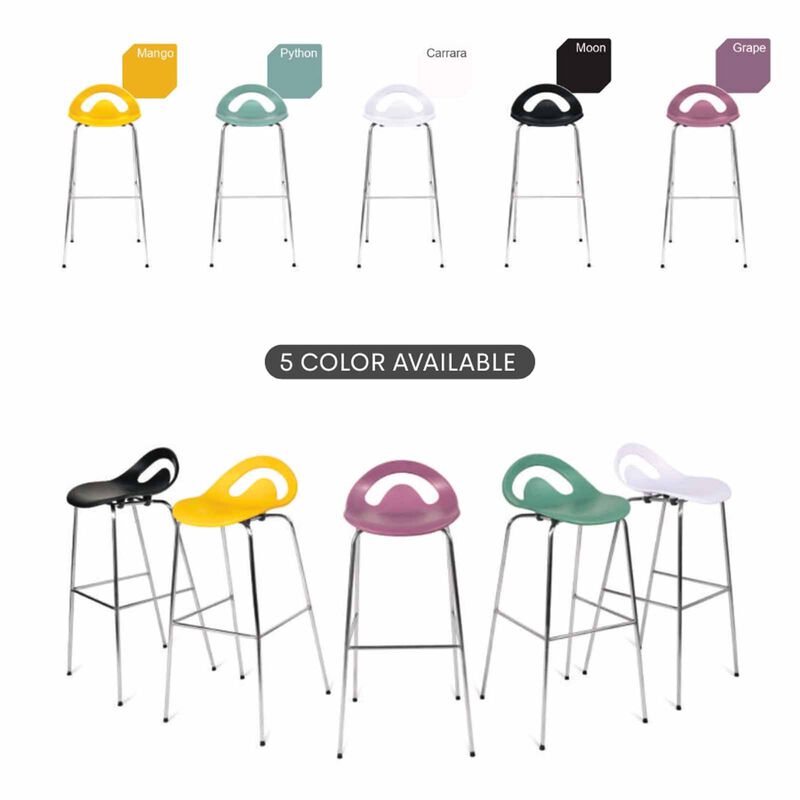 PHOENIX Cocktail High Bar Stool Grape Purple47 X 46 X 96 H Cm COCKTAIL-image 2