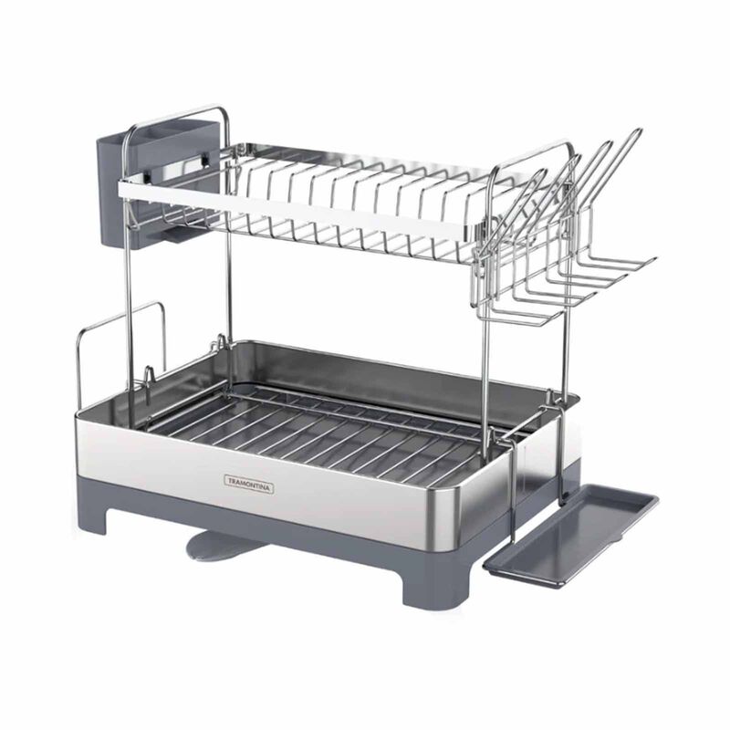 TRAMONTINA 2-tier Dish Rack, Stainless Steel/polypropylene 80906501-image 1