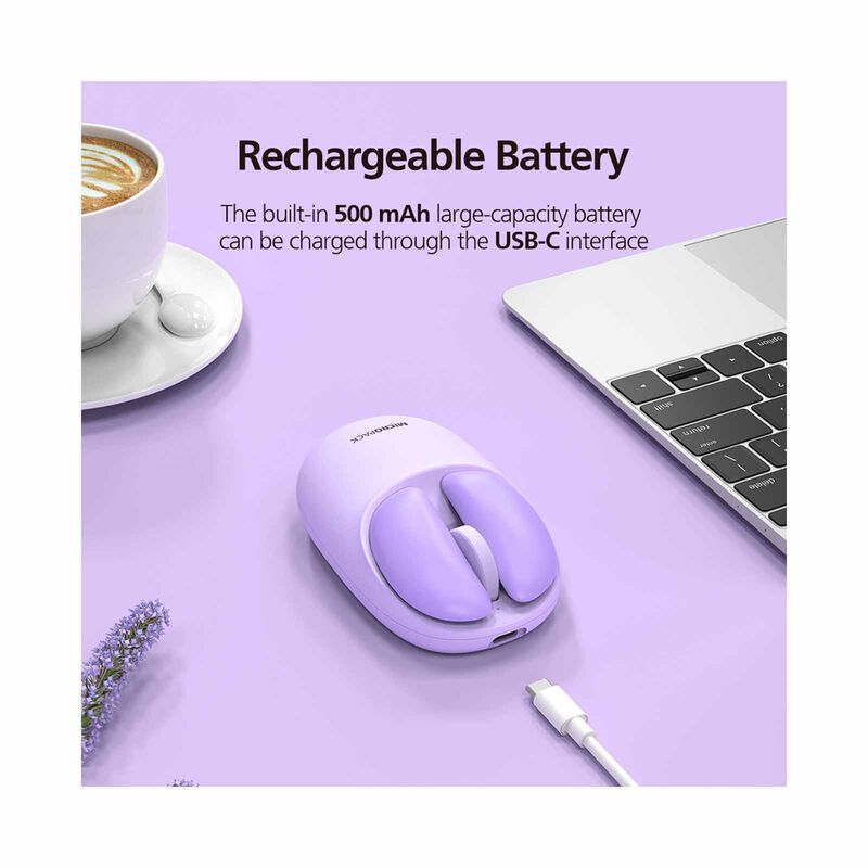 MICROPACK Lifestyle 2.4g + Bluetooth Wireless Mouse - Purple ML-202W-PL-image 7
