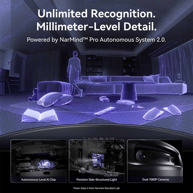 NARWAL Flow2 (compact Station) Robot Vacuum & Mop Black Finish Glass Top YJCC036 - COMPACT STATION-image 6