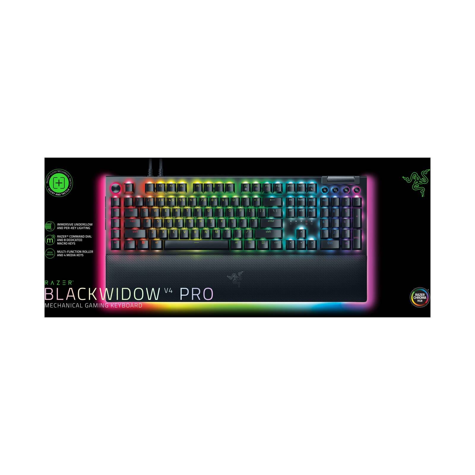Shop RAZER Blackwidow V4 Pro-mechanical Gaming Keyboard (green