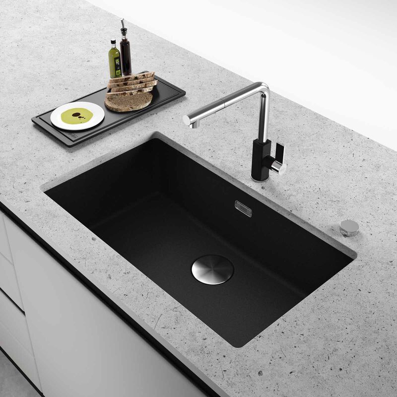 FRANKE Single Bowl Fragranite Kitchen Sink - Mrg 210-72 / 110-72-mb Matt Black MARIS-image 3
