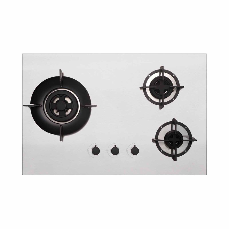 MAYER 75cm 3 Burner Gas Hob (pub/lpg) - Stainless Steel MMSS7503HI-image 1