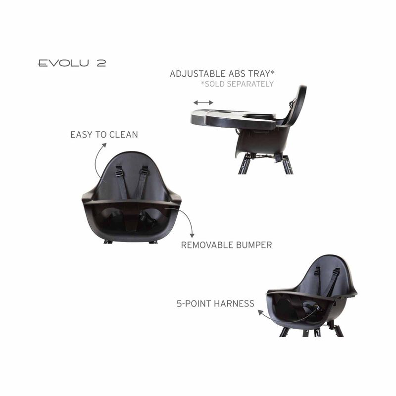 CHILDHOME High Chair - Black (online) EVOLU 2-image 11