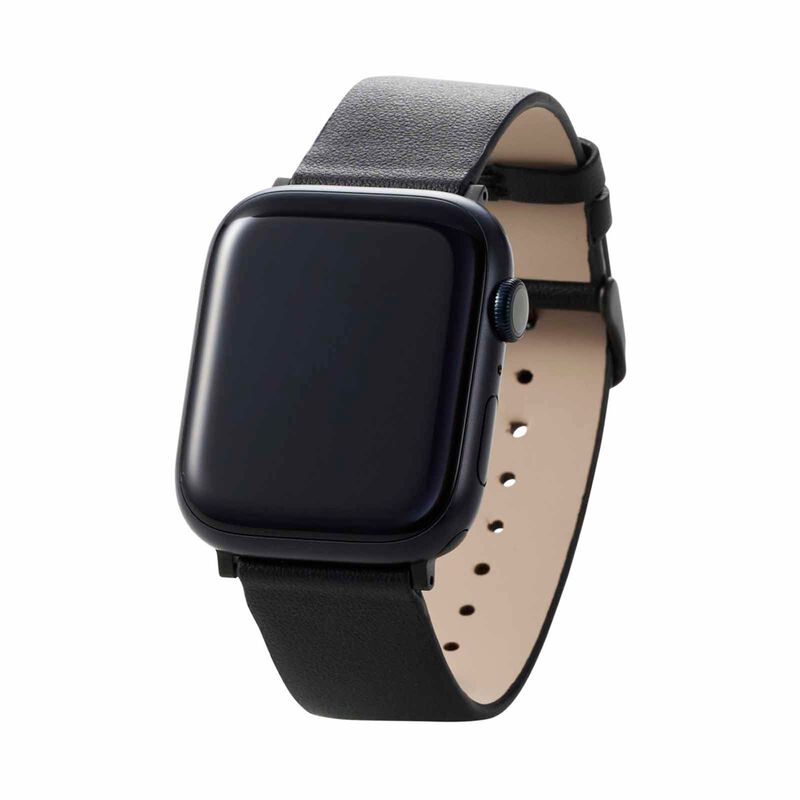 ELECOM Soft Leather Apple Watch Band 49/45/44/42mm (black) AW-45BDLBK-image 4