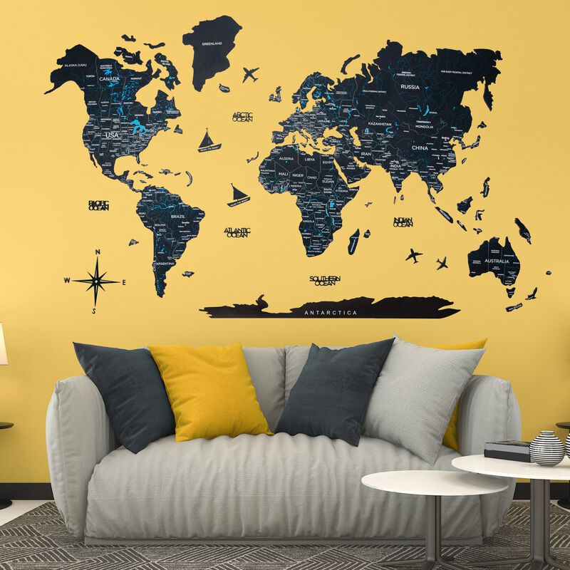2d Wooden World Map Midnight L ENJOY THE WOOD-image 9