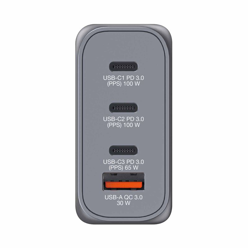 VERBATIM Gan Charger 4 Port 100w Usb A/c (eu/uk/us) VM32202-image 2