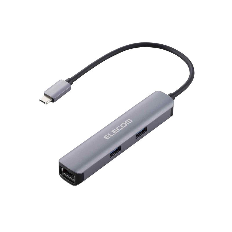 ELECOM Typec Docking Usb3.1 Gen1 X 2 Hdmi/ Lan Port Silver DST-C17SV/EC-image 1