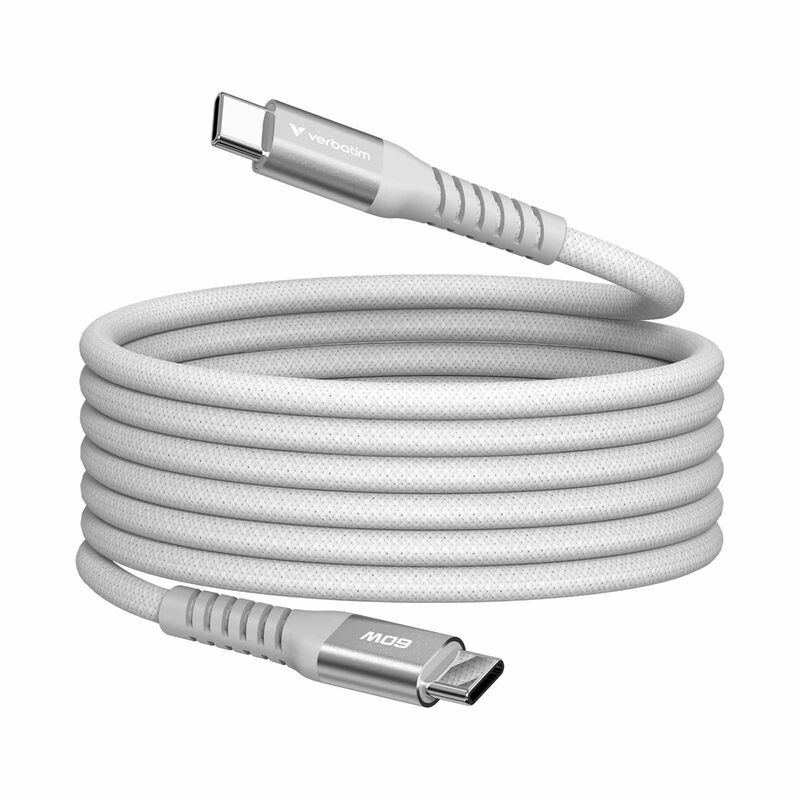 VERBATIM Sync & Charge Usb-c To Usb-c 60w Magnetic 120cm - Grey VM31850-image 4
