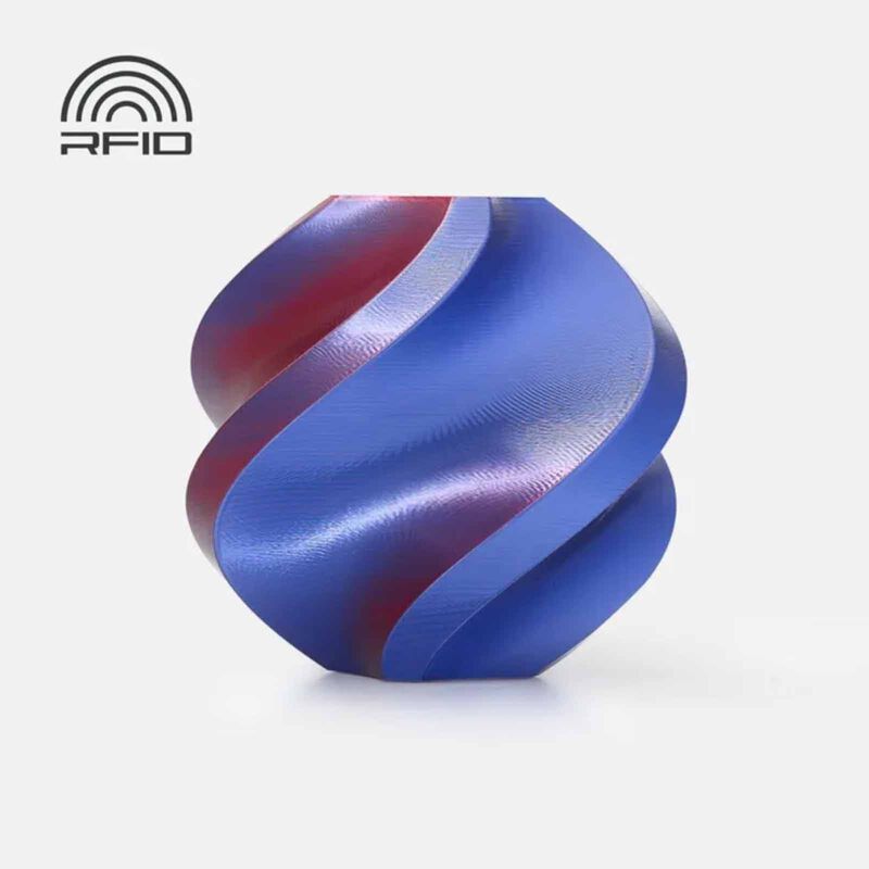 BAMBU LAB Pla Silk - Midnight Blaze (blue-red) - With Reusable Spool BAM-A05-T2-1.75-1000-SPL-image null