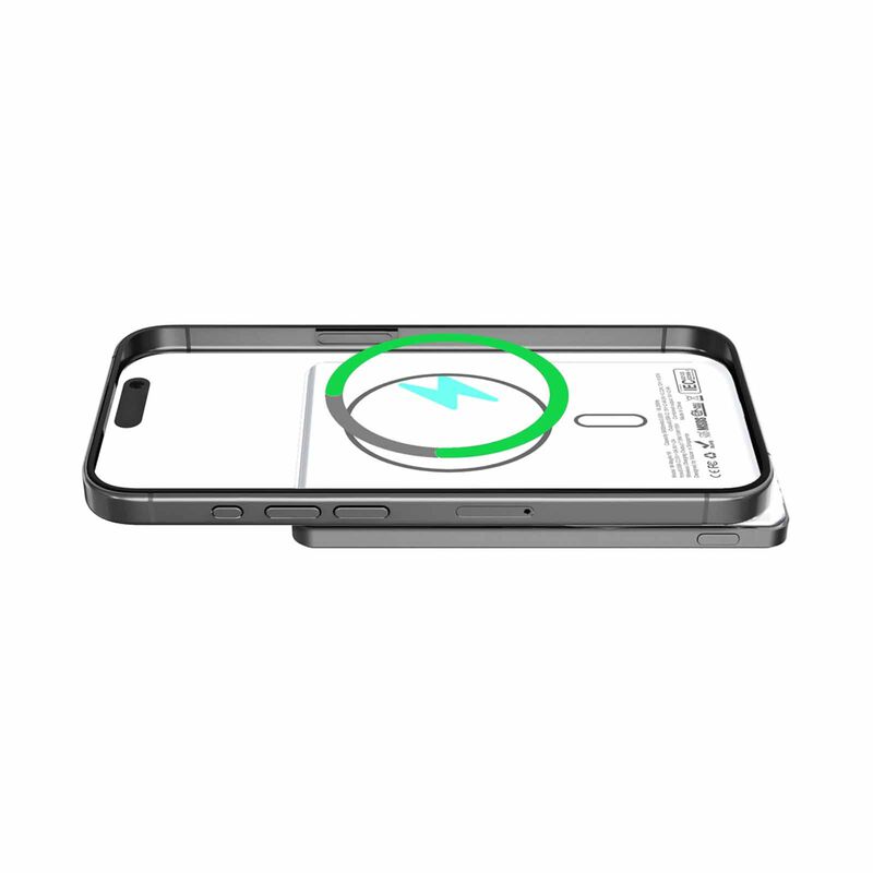 MAZER Qi2 Compatible 15w 5000mah, Usb-c Pd20w, Ultra Slim Power Bank-silver M-MAGAIR19-SV-image 4