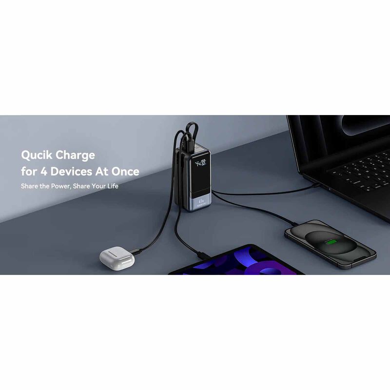 MOKIN Fast Charging Powerbank With Built-in 2 Cable 18400mah 65w MOPB0202-BK-image 5