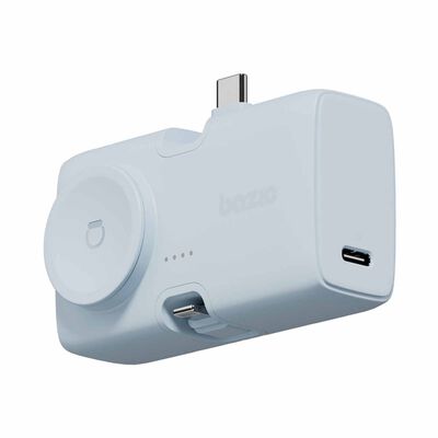 ENERGEA 2 In 1 5000mah Foldable Usb-c/lightning Pin Powerbank With Apple Watch Charger Bubblegum GPW-KODA-BLU BAZIC GOPOWER KODA