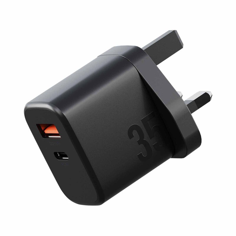BAZIC Goport Velox Kit, 1c1a Gan Charger 35w(uk) With Weave Cable - Truffle CHR-GPVLX-UK-BLK-image 5