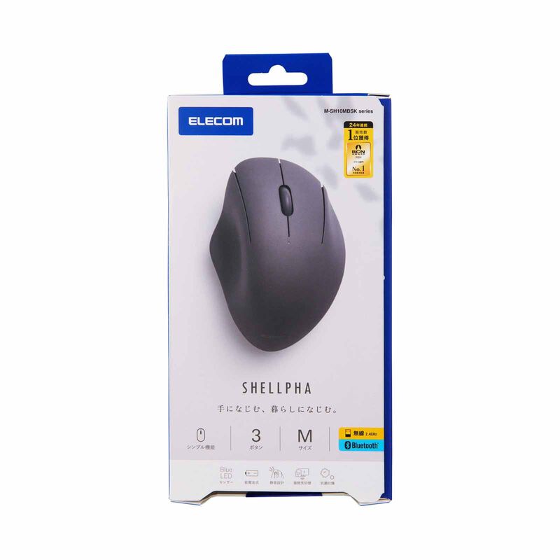 ELECOM 3 Btn Dual Mode Bt & Wireless Mouse - Black M-SH10MBSKBK-image 4