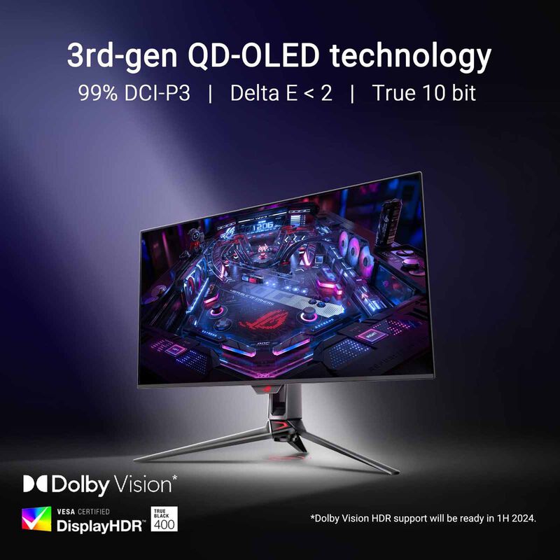 ASUS 32in Rog Swift Oled Uhd 240hz Gaming Monitor PG32UCDM-image 3