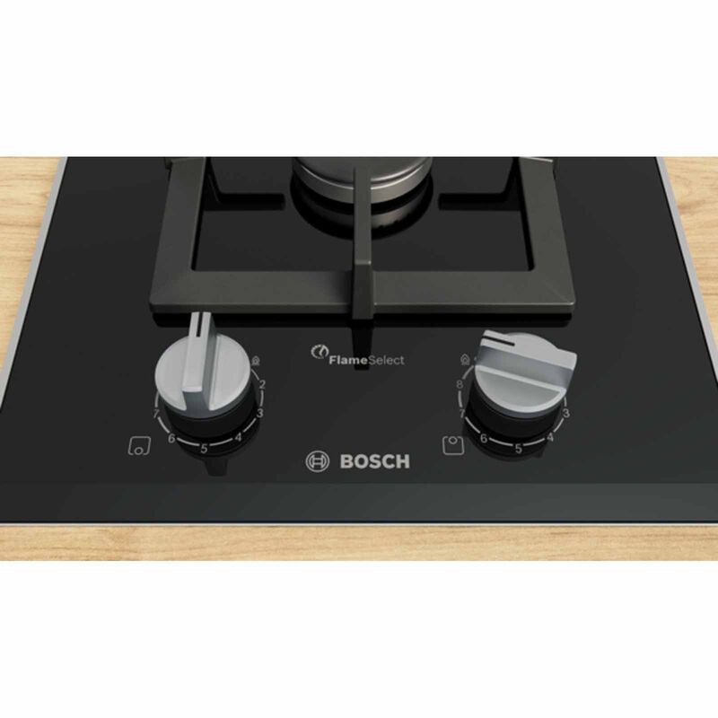 BOSCH 2 Burner Domino Ceramic Glass Pub Gas Hob - Black (30cm) (exclude Installation) PRB3A6I40X-image 3