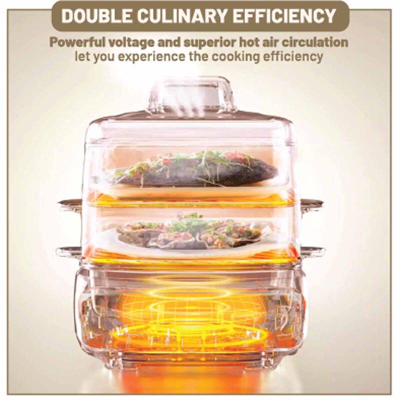LA GOURMET 2 Tier Multi Food Steamer LGELMS417299-image 2