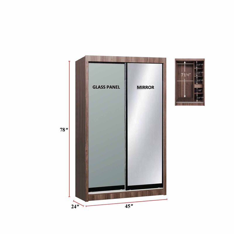 SMARTBOX Sliding Wardrobe With 1pc Mirror Door FELIX-image 2